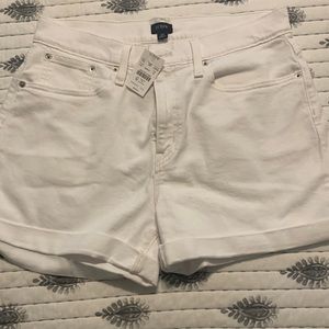 J crew white cuff shorts